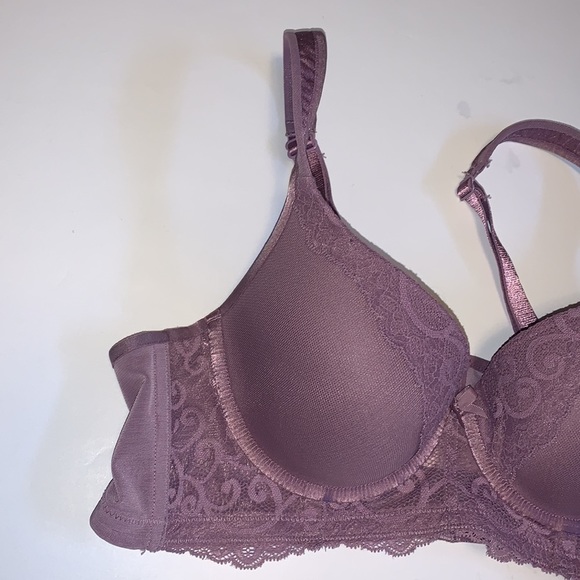 Déesse Lingerie Lavender Mesh and Lace Push Up Bra - Women’s Size 36B / B36 - Picture 4 of 9